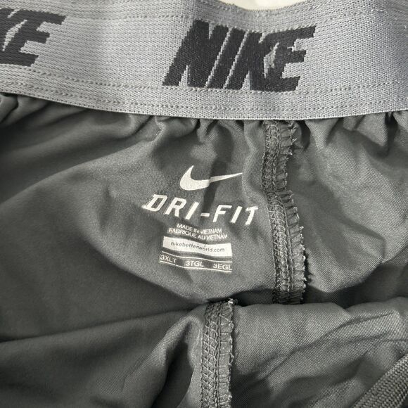 Nike Dri Fit Trackpants Mens 3XL Tall Grey Swoosh Athletic Gym Zip Ankle - Picture 5 of 16